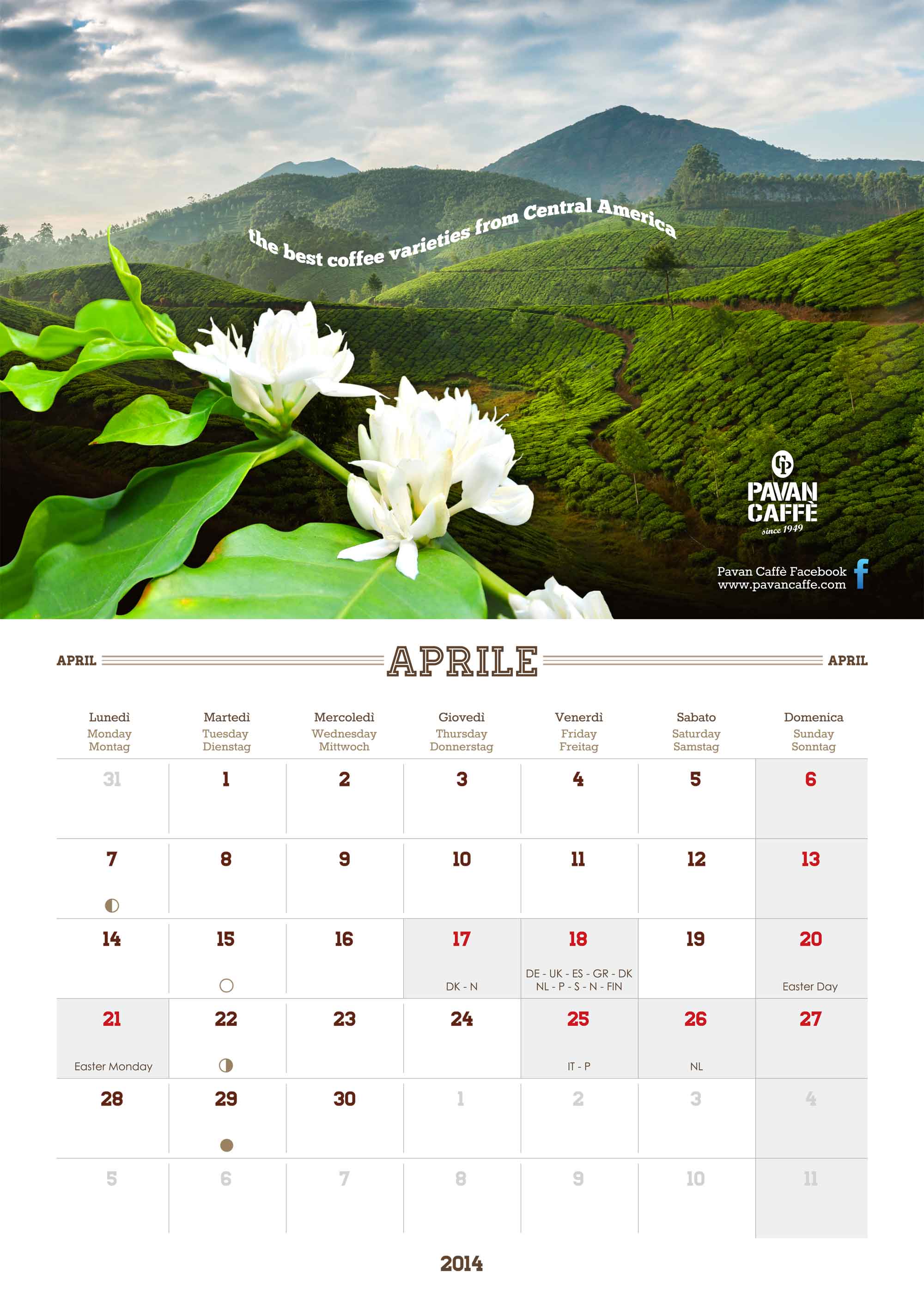 Pavan Caffè 2014 Kalender April