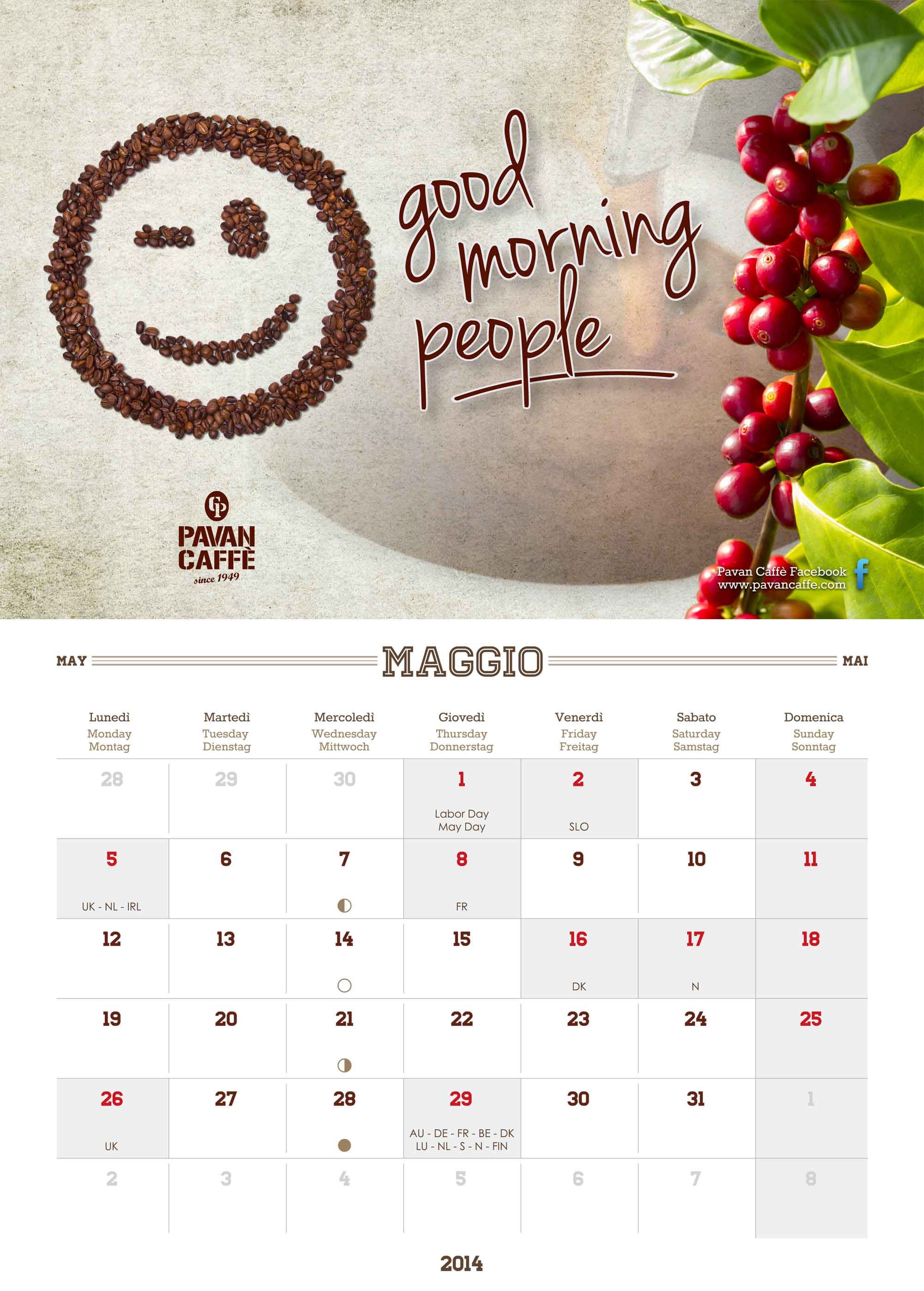Pavan Caffè 2014 Kalender Mai